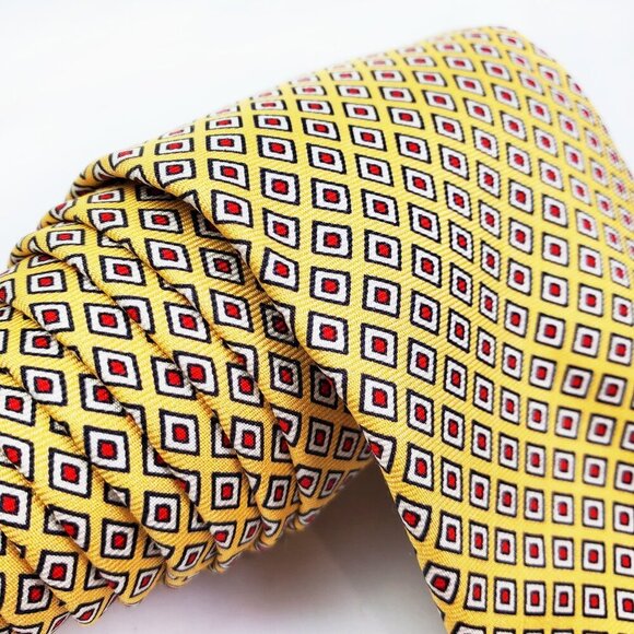 Polo Ralph Lauren Vintage Neck Tie Silk Italy Geometric Men's 56" NWT - Picture 5 of 11